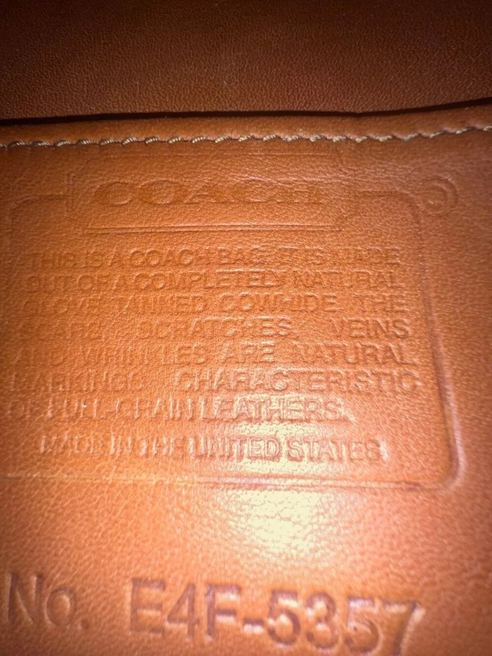 Vintage Coach 5357 Ambassador Brief British Tan 1994 Combination Lock Bag